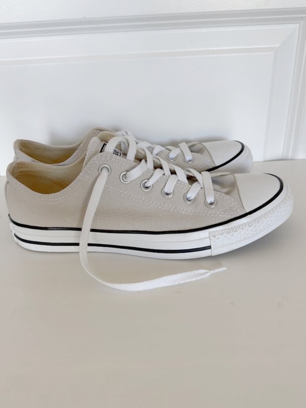 Converse All Star Low Top Sneakers in Pale Putty - Women's Sz 9/Men's Sz 7 - Picture 3 of 7